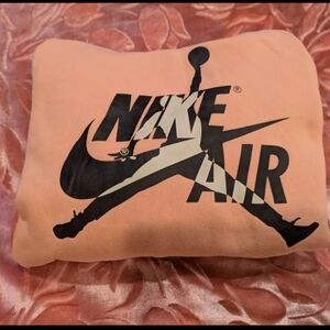 Nike Air Jump Man Men's Medium (Women's Large) Peach Hoodie EUC